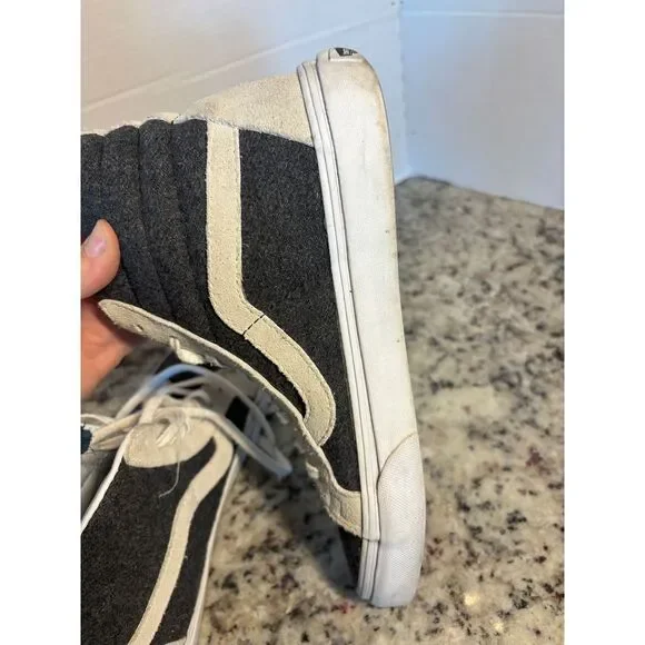 Vans SK8-Hi Black Gray Suede High Top Skate Sneakers Classic Streetwear - Picture 11 of 11